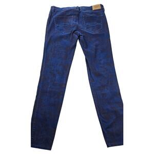 abercrombie and fitch size 2 W26 Blue Purple paint brush y2k retro fun jeans